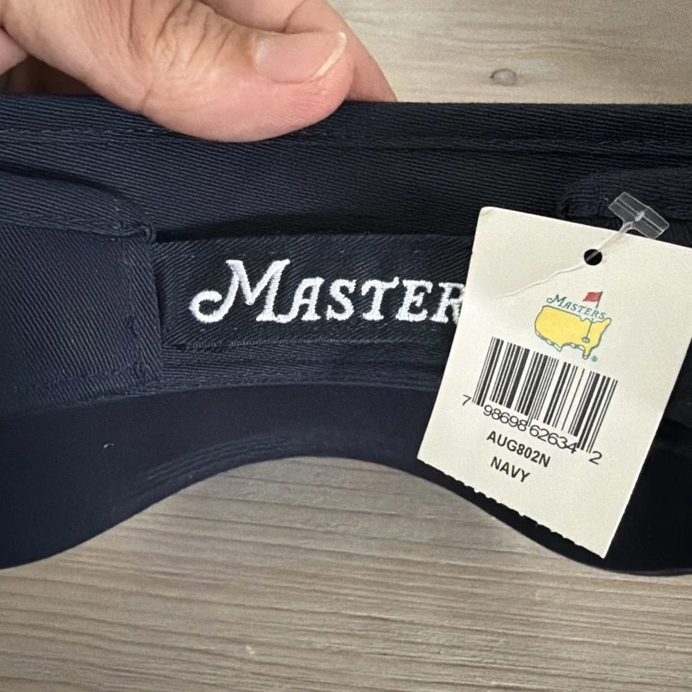 Masters 2018 Fit Embroidered Navy Adjustable Visor by American Needle B12